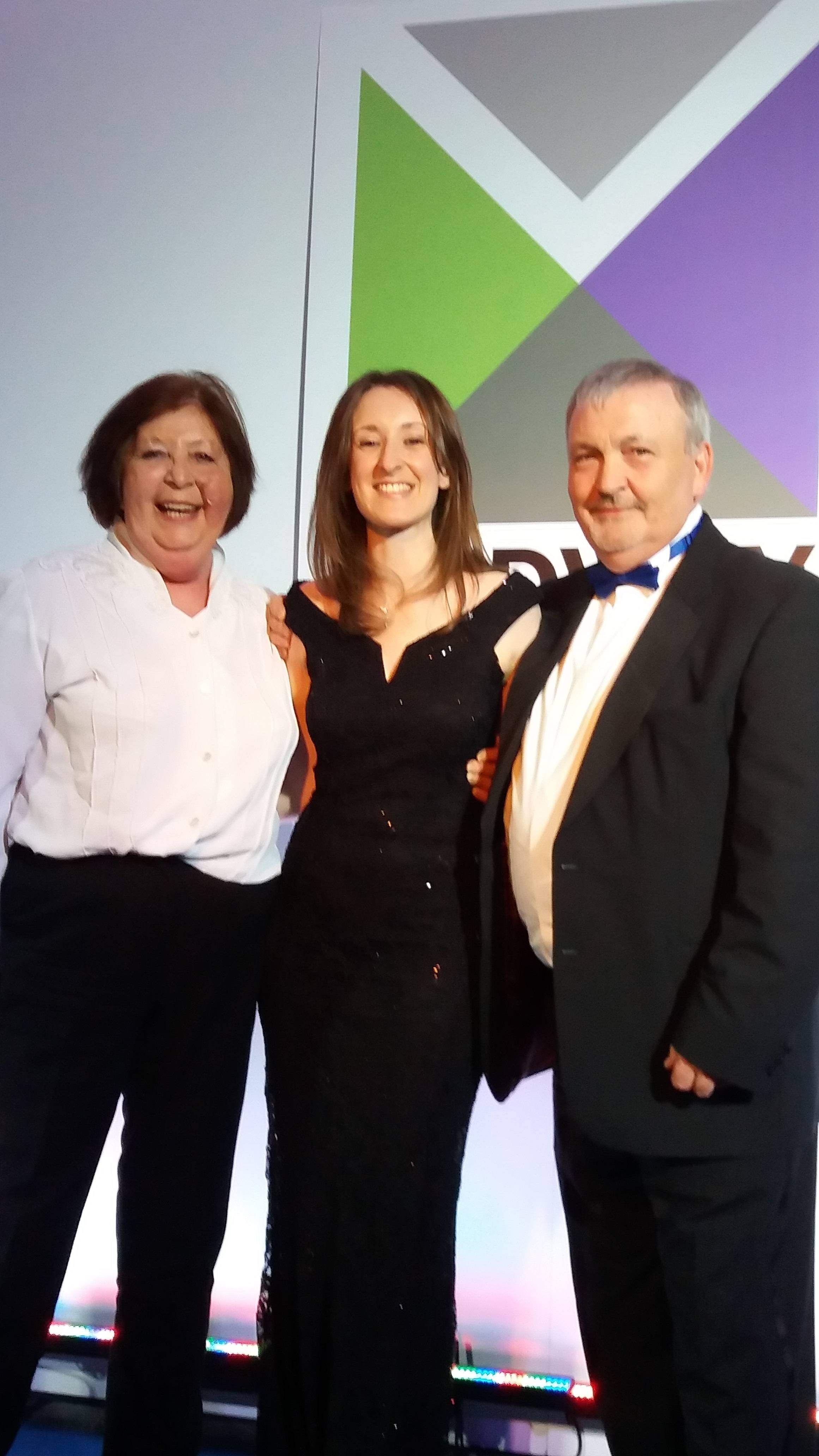 Cllr Chitty, Nicola Everett, and the Leader Cllr Jarrett at the Awards