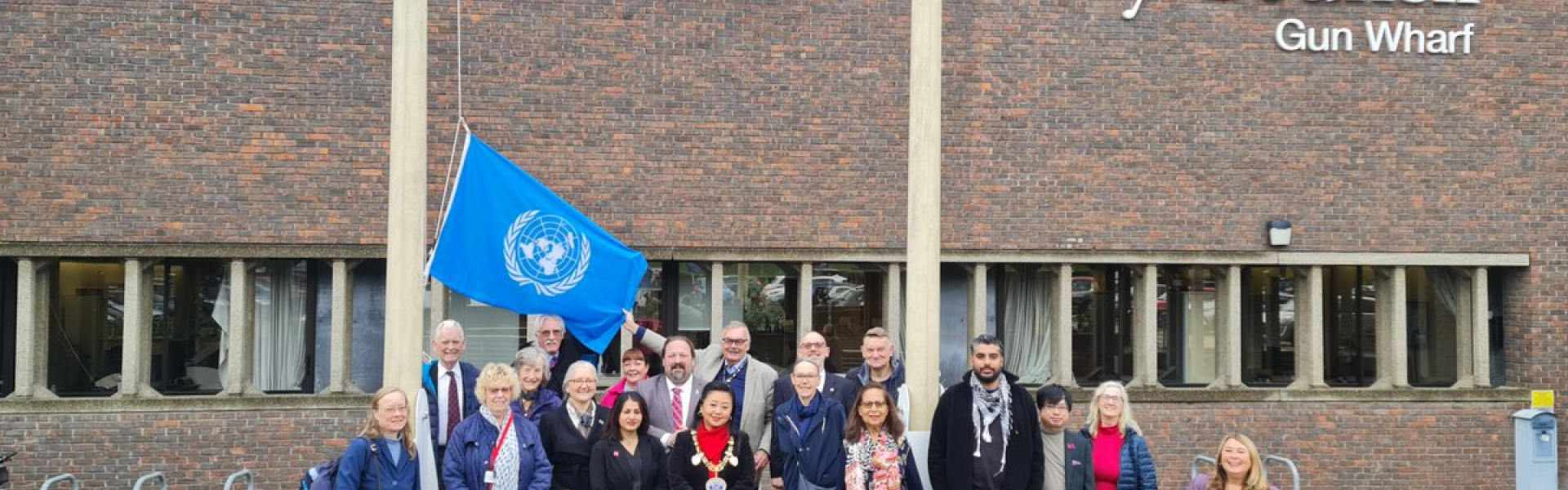 Adrian Gulvin UN Flag raising