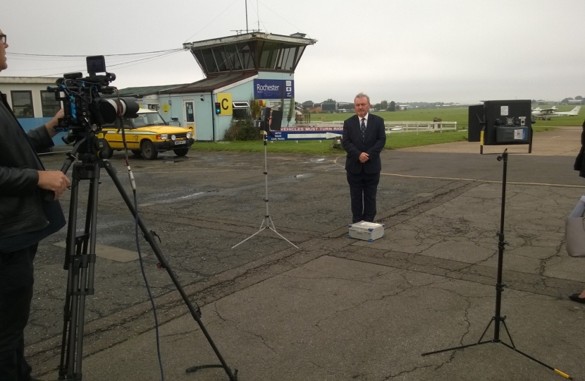 Leader Alan Jarrett Filming at Rochester Airport