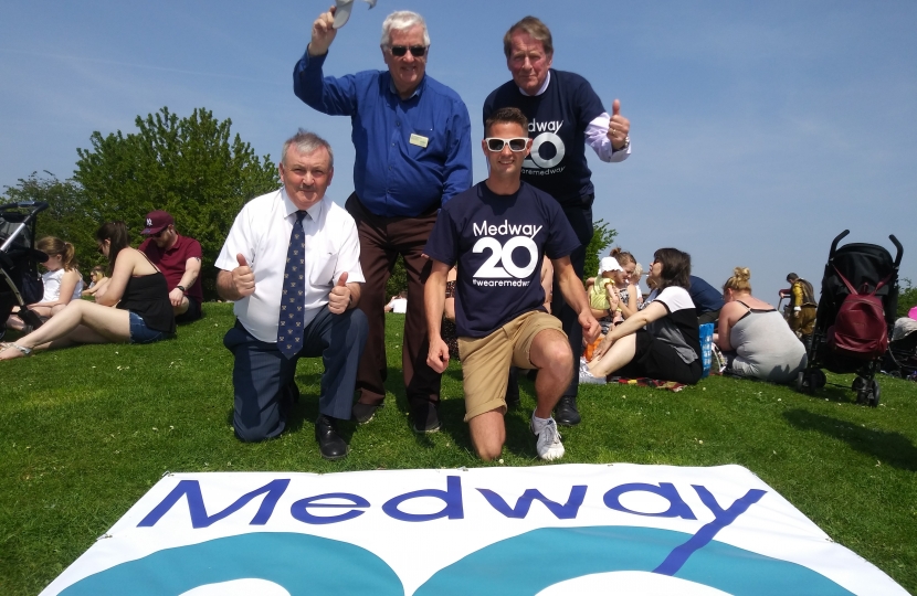 Leader Alan Jarrett, Deputy Leader Howard Doe, Councillors David Carr and Martin Potter