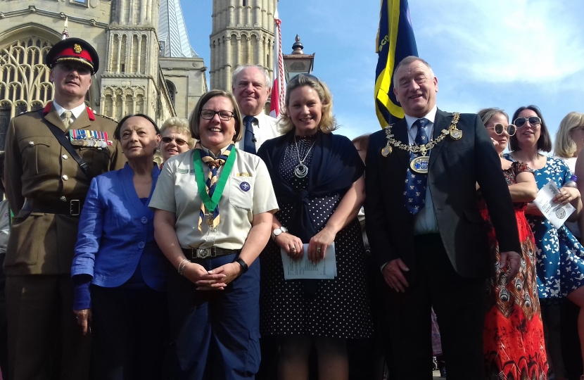 Councillor David Brake and Mayor David Wildey st St George's Day celebrations