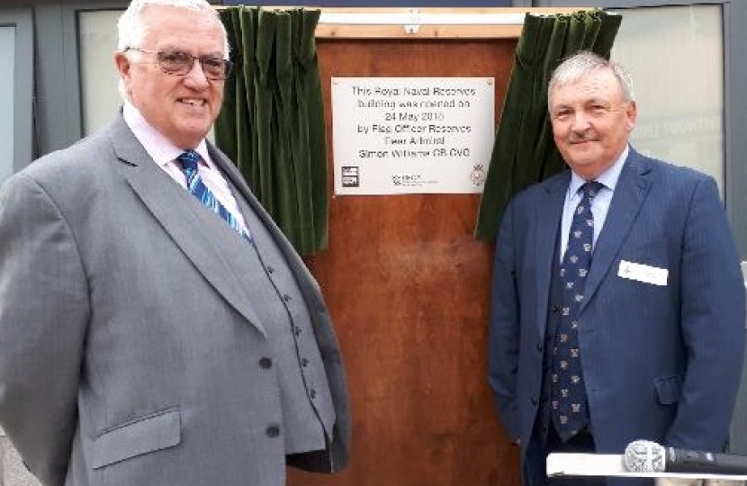 Alan Jarrett and Howard Doe at the opening of HMS President