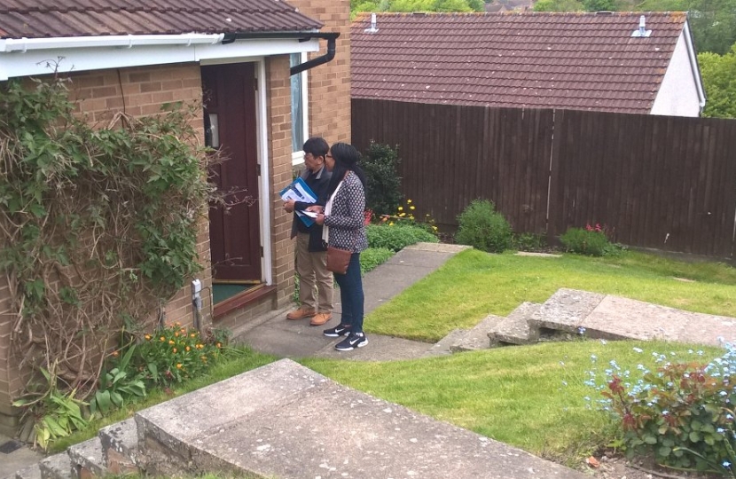 Gloria Opara and Tashi Bhutia Canvassing on Resident's Doorsteps in Princes Park