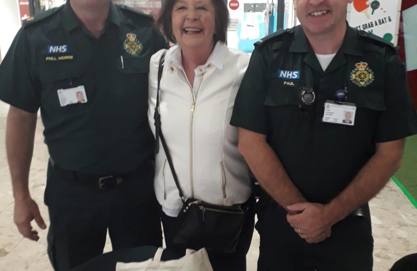 Councillor Jane Chitty pictured meeting with some of the exhibitors