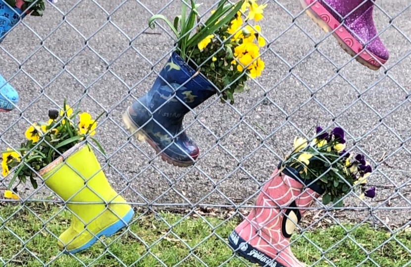 Wellington boot planters