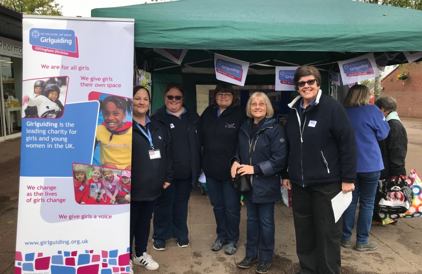 Councillor Aldous and the Gillingham Girl Guides