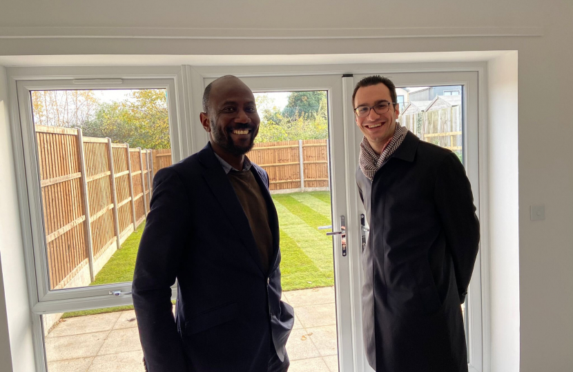 Councillors Perfect and Anang attend launch of 27 new affordable homes in Rainham