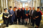 Councillors David Brake, Barry Kemp and Martin Potter with some of the University of Kent's Graduates