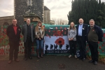 Remembrance sign outside the church