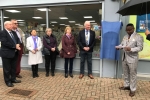 Councillors Brake and Gulvin (far left) with Councillor Tejan (far right) at the unveiling 