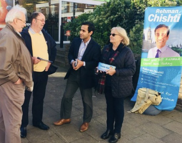 Councillors for Rainham Central Barry Kemp, Rehman Chishti M.P. and Jan Aldous out and about listening to the views of local residents and taking up matters on their behalf