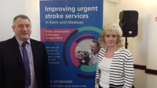 Councillors Purdy and Wildey at one of the Stroke consultation listening events