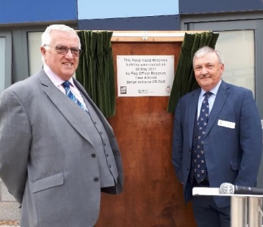 Alan Jarrett and Howard Doe at the opening of HMS President