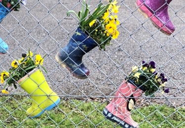 Wellington boot planters