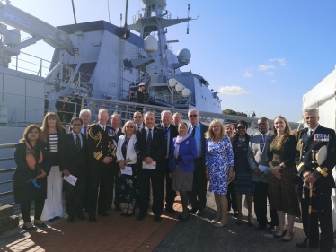 Medway Conservative Councillors and MPs along with friends, family and Naval officers at the commissioning